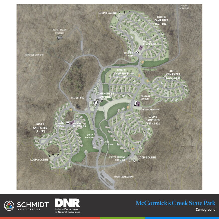 The campground will include 192 sites.