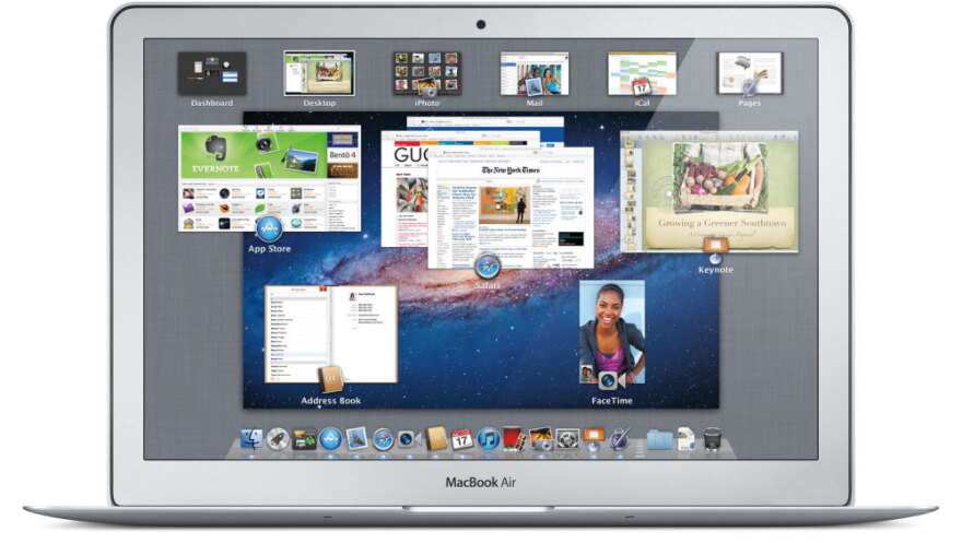 Apple's Mac OS X Lion on a Macbook Air.
