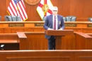FDLE head Mark Glass presents emergency rule during Florida Cabinet meeting on September 11, 2026.
