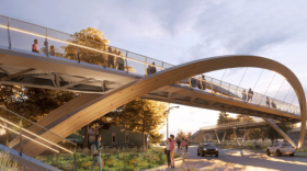 Rendering of the new elevated portion of Ann Arbor's Treeline Trail.