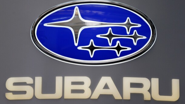 FILE - This Photo taken Feb. 14, 2013 shows a Subaru logo at the 2013 Pittsburgh Auto Show in Pittsburgh. (AP Photo/Gene J. Puskar, File)