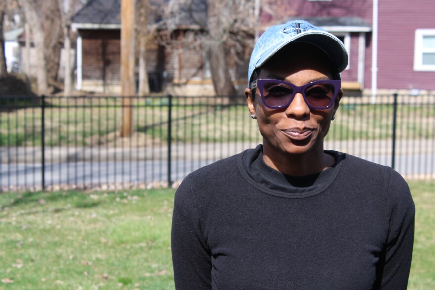 Cheryl Lake outside her grandmother’s home in Watson-McCord