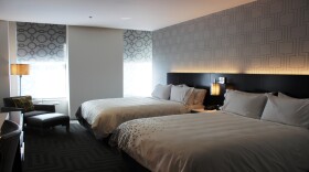The Marriott Renaissance opened in a former bank at 4th and Walnut in 2014.