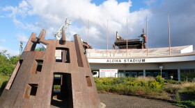 Satoru Abe's “Volcano” is iconic for many in Hawai'i, whether or not they knew the name of the artist. The bronze and copper sculpture has stood in front of Aloha Stadium since 1981.