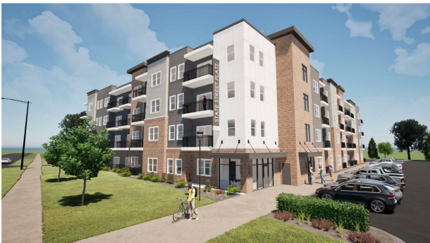 Rendering of the State Street Flats housing complex in Ann Arbor.
