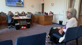 Bonnie O’Day with American Foundation for the Blind sits at a meeting of Virginia's Public Body Procurement Workgroup.