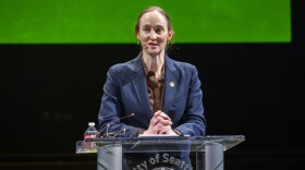 Seattle Mayor Katie Wilson delivers her first "State of the City" address Tuesday at Langston Hughes Performing Arts Institute.
