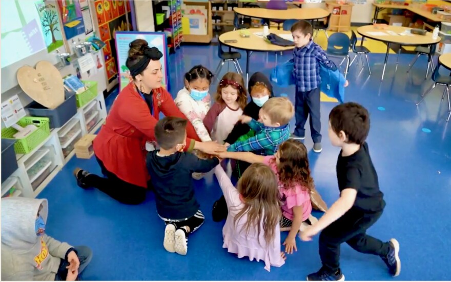 Kindergarten teacher Mariah Engle uses the Conscious Discipline program in her classroom at Cesar Chavez Elementary