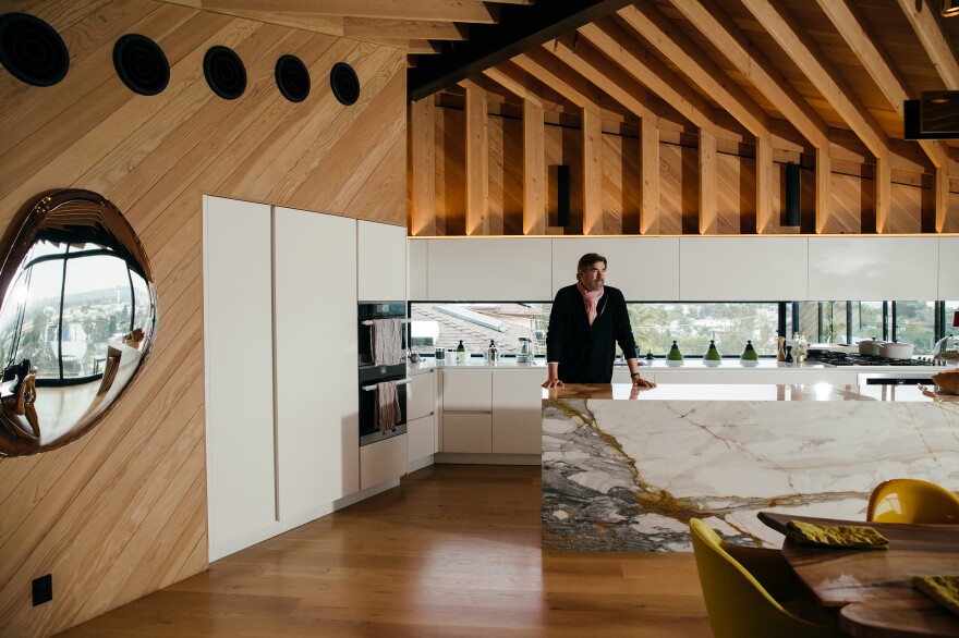 Los Angeles-based architect Clive Wilkinson inside his self designed home in Los Angeles, Ca. on Jan. 13, 2022.