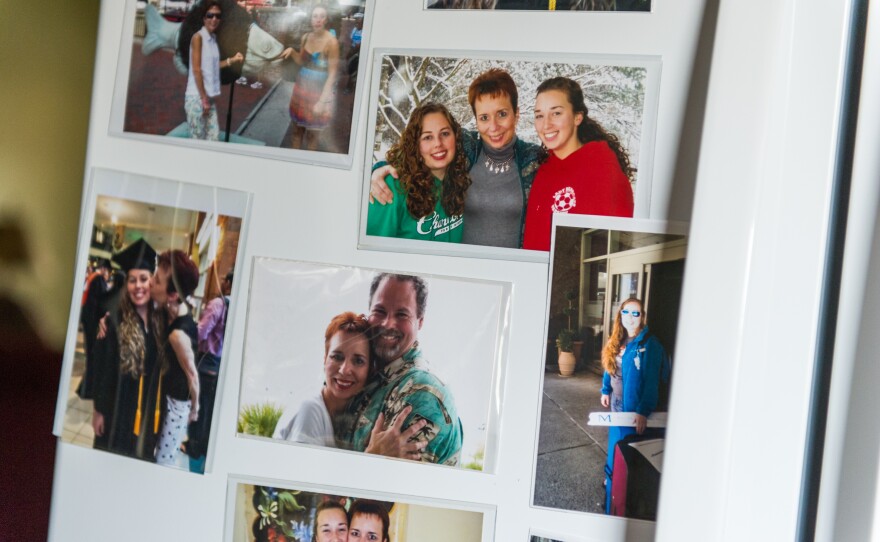 Photographs of Cawthorn — before she was injured — are displayed on her refrigerator.