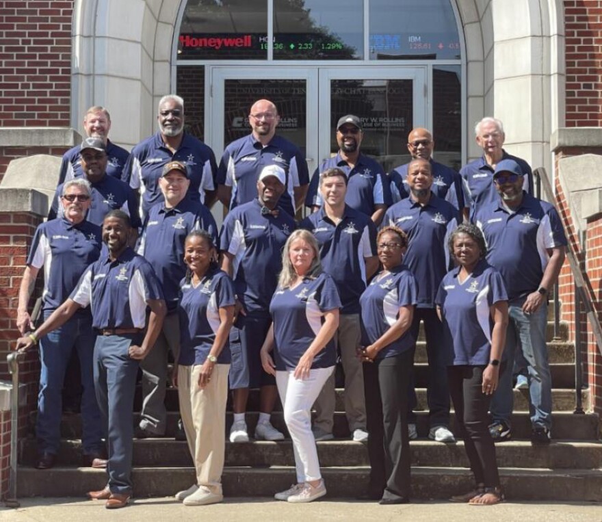 Recent participants of the Veterans Entrepreneurship Program at UTC’s Gary W. Rollins College of Business.