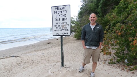 No trespass signs are posted at each end of Atwater Beach in the Village of Shorewood. I always thought - Resident Paul Florsheim