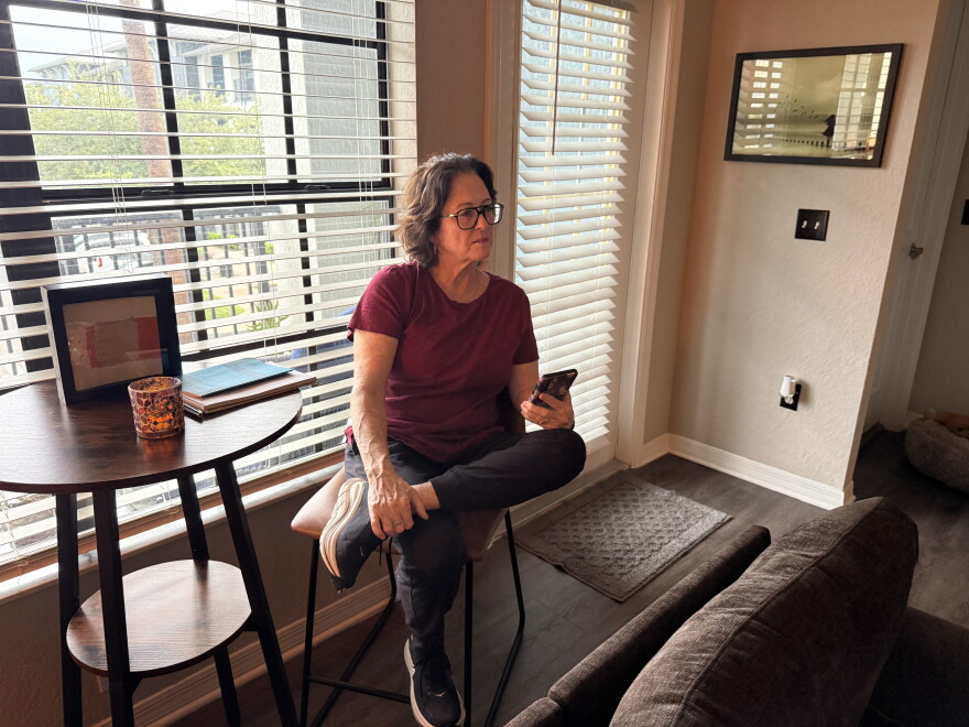 Margaret Nolan, producer of "The Guys" and founder of KangaGirl Productions, observes a rehearsal of "The Guys."