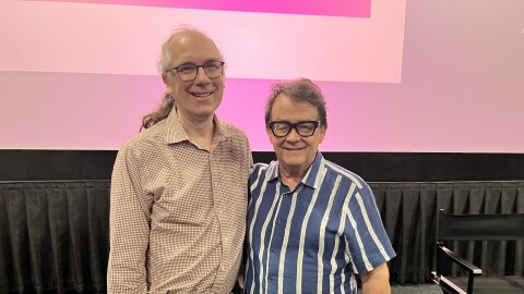 Nathan Cone with film director James F. Robinson.