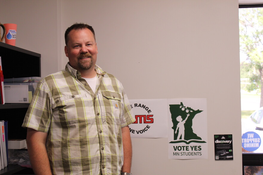 Paul Peltier is the executive director of the Range Association of Municipalities and Schools. He poses for a photo at his office in Mountain Iron on Aug. 27, 2026.