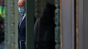 President-elect Joe Biden leaves the Queen Theater where earlier in the day he addressed the media about the Trump Administration’s lawsuit to overturn the Affordable Care Act  on November 10, 2020 in Wilmington, Delaware.  (Joe Raedle/Getty Images)