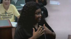 Treadway Elementary Principal Venessa King described a COVID-19 outbreak at her Leesburg school during a meeting of the Lake County School Board Thursday. Image: LCPS