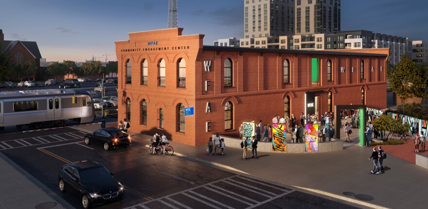 A rendering of WFAE's uptown Charlotte location.