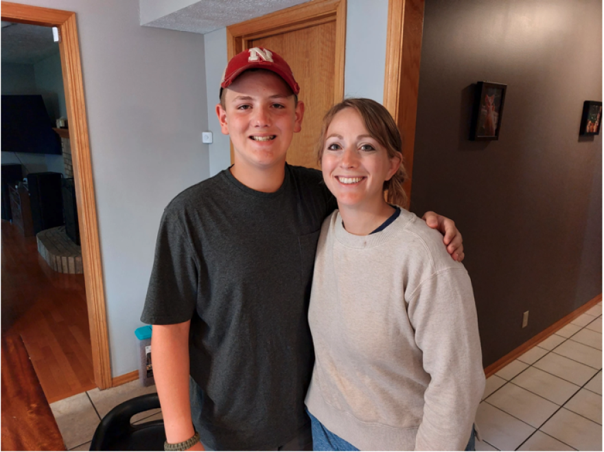 Thirteen-year-old Daniel Miller (left) was waitlisted for a detasseling job this summer. His mom, Katie Miller, detasseled as a teenager and hopes her son can try again next year.