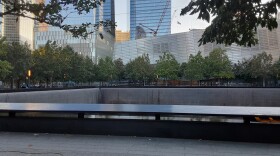 The reflecting pool of the South Tower at the 9-11 Memorial