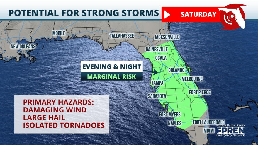 Severe Storm Risk On Saturday