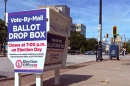A vote-by-mail drop box is pictured in Sangamon County, blocks away from the Illinois State Capitol.