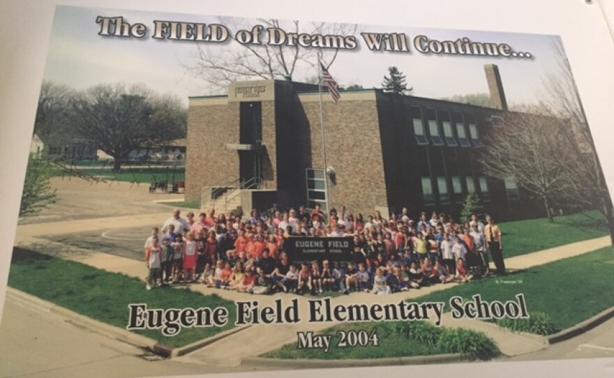 Photo of students who were in the last class to attend Eugene Field Elementary