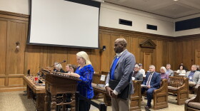 Springfield city officials Cora Scott and Taj Suleyman present findings of the Mayor's Initiative on Equity and Equality to City Council on Monday, April 18, 2022.