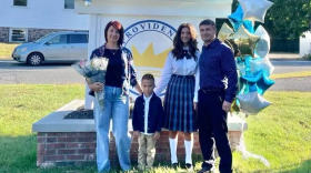 FILE - A photo of the Doncev family. From left to right: Ecaterina Doncev (