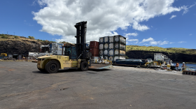 Young Brothers docked a special barge shipment on Lāna‘i Sunday after the state Department of Transportation completed enough hurricane damage repairs to open Kaumālapa‘u Harbor for limited operations.