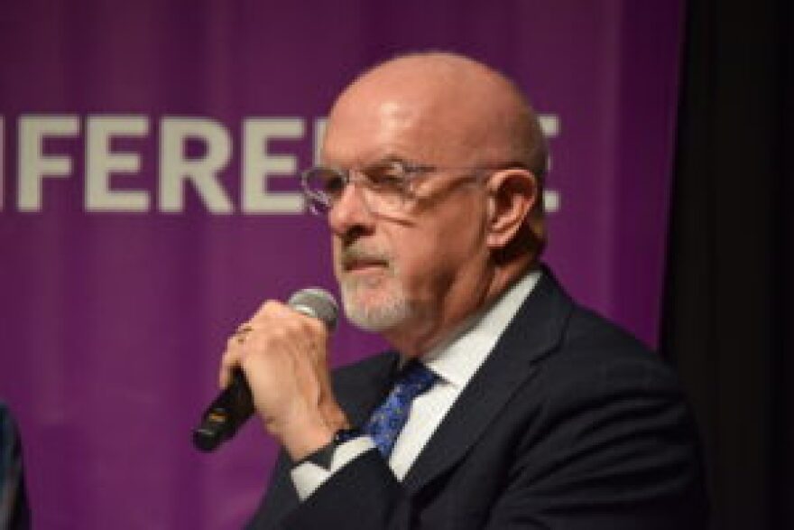 Sen. Travis Holdman, R-Markle, speaks at the annual Dentons Legislative Conference on Dec. 18, 2025.