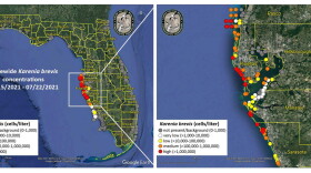 Map of red tide
