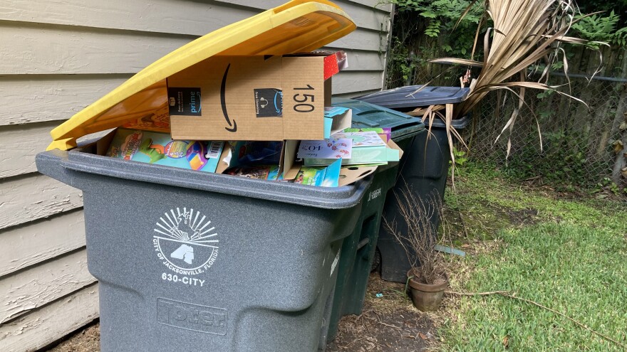 overflowing recycle bin