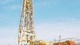 Natural gas drilling site in PA; August 2009