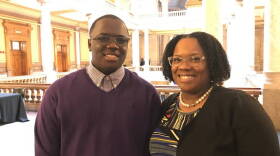 Caleb Cureton, 14, and his mom, Shana Cureton-McMurray, testified before the Senate education committee this week in favor of a bill that would increase funding for after school programs.