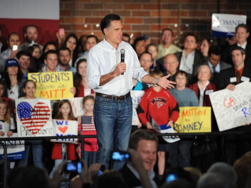 Mitt Romney took his campaign to Newt Gingrich's turf on Wednesday with a rally in Atlanta. 