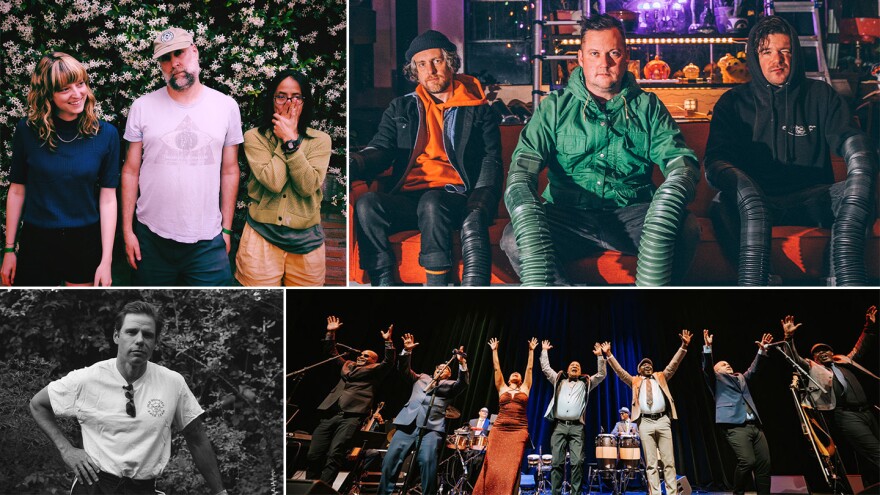 Concerts coming to Milwaukee in 2026 include (clockwise from top left) Built To Spill, Modest Mouse, Buena Vista Orchestra and Bahamas.