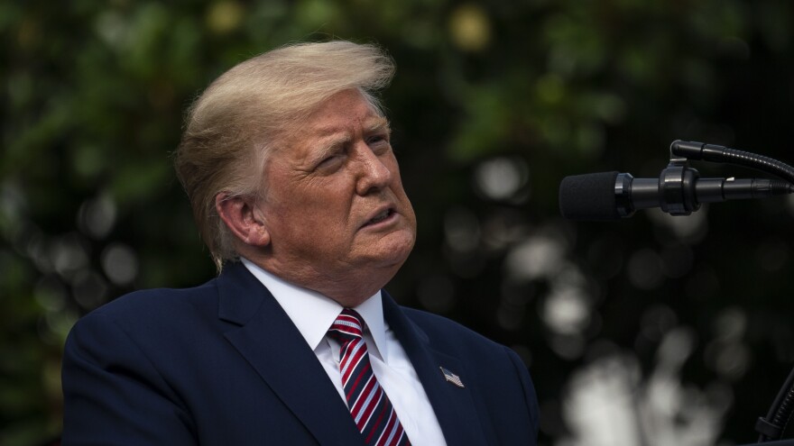 President Trump speaks during an event about regulatory reform at the White House on Thursday.