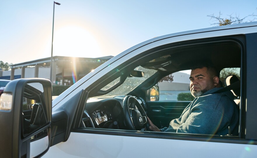 Oscar, who owns a construction company, says usually there are 10-20 construction vans in the Lowe's parking lot on Capital Blvd. Today there are none with the threat of ICE looming.