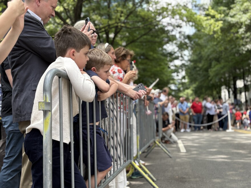 Youngsters observe at Charlotte's 250th Meck Dec Day celebration on May 20, 2025.