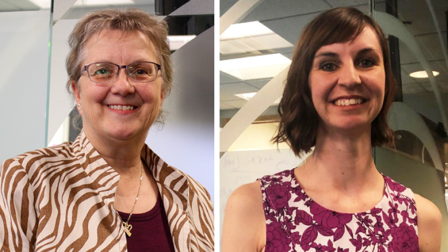 Diane Douglas (left) and Kathy Hoffman