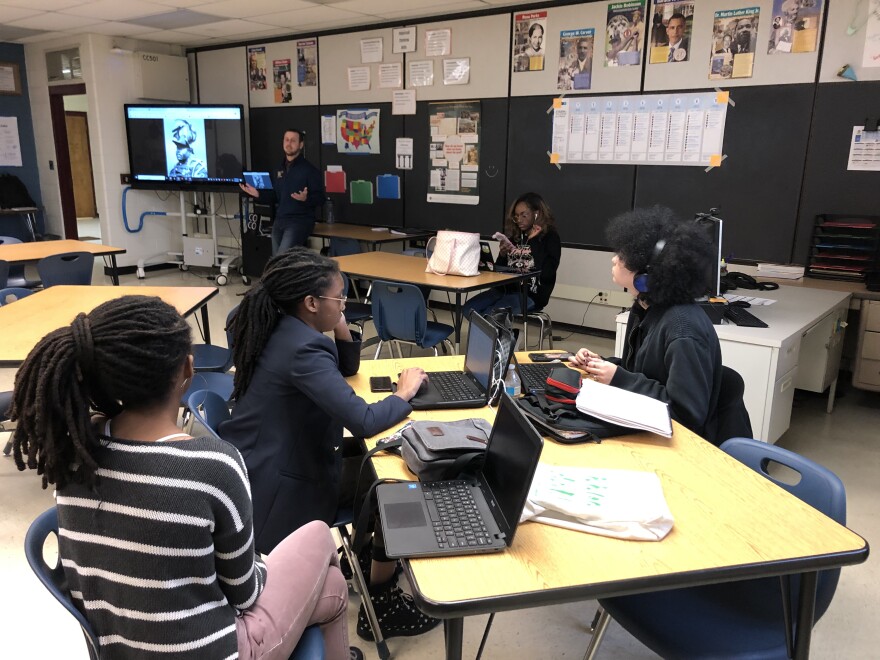 Twenty-two high school seniors at Golda Meir in Milwaukee are taking AP African American Studies with teacher Alex Janke.