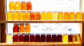 Maple sugar in the window of Dave Clark's sugarhouse in Acworth, New Hampshire. (Keene Sentinel photo / April 4, 2026)