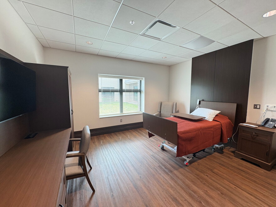 Each resident of the Robert E. Spiller Veterans Nursing Home has a private suite and bathroom.