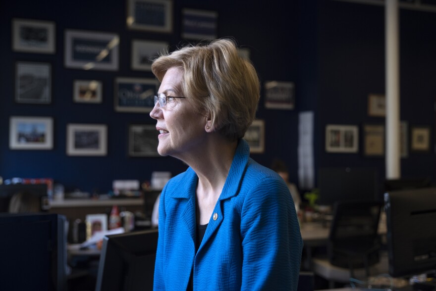 In her bid for the presidency, Sen. Elizabeth Warren, D-Mass., is pushing for a breakup of big tech companies, including Facebook and Amazon.