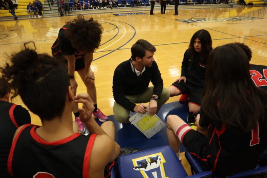 Tanner Winters is a second-year elementary school teacher in Tanana. He also doubles as the high school basketball coach. This year, he helped his team top the podium in the regional championship in Fairbanks.