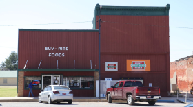 Buy-Rite Foods is a red building situated in the middle of Pond Creek, Oklahoma. Inside, shoppers will see whirring refrigerators, rows of food and a hot food counter in the back.