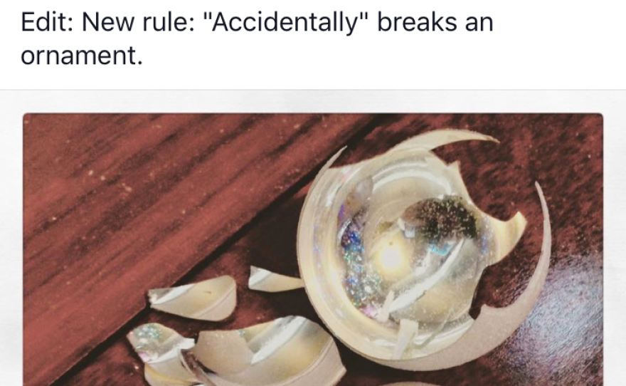 The original broken ornament.