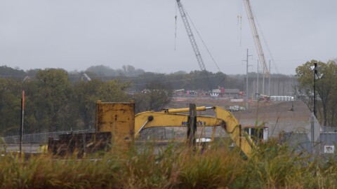 Construction continues on Meta’s $1 billion data center complex in northern Kansas City, with additional buildings under development after the first phase became operational in August 2025.