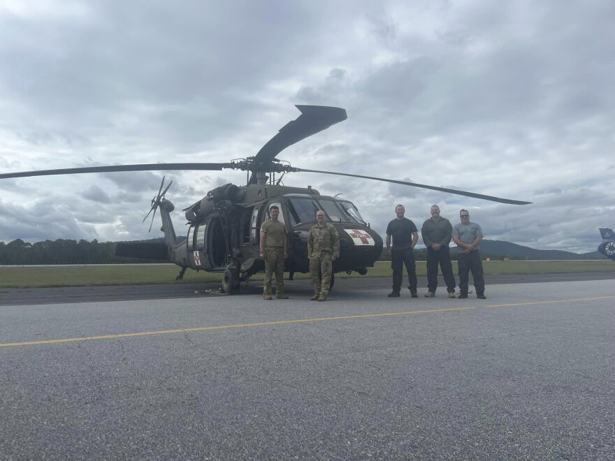Army National Guard units from Greenville, SC; Greensboro, NC; and Maryland.